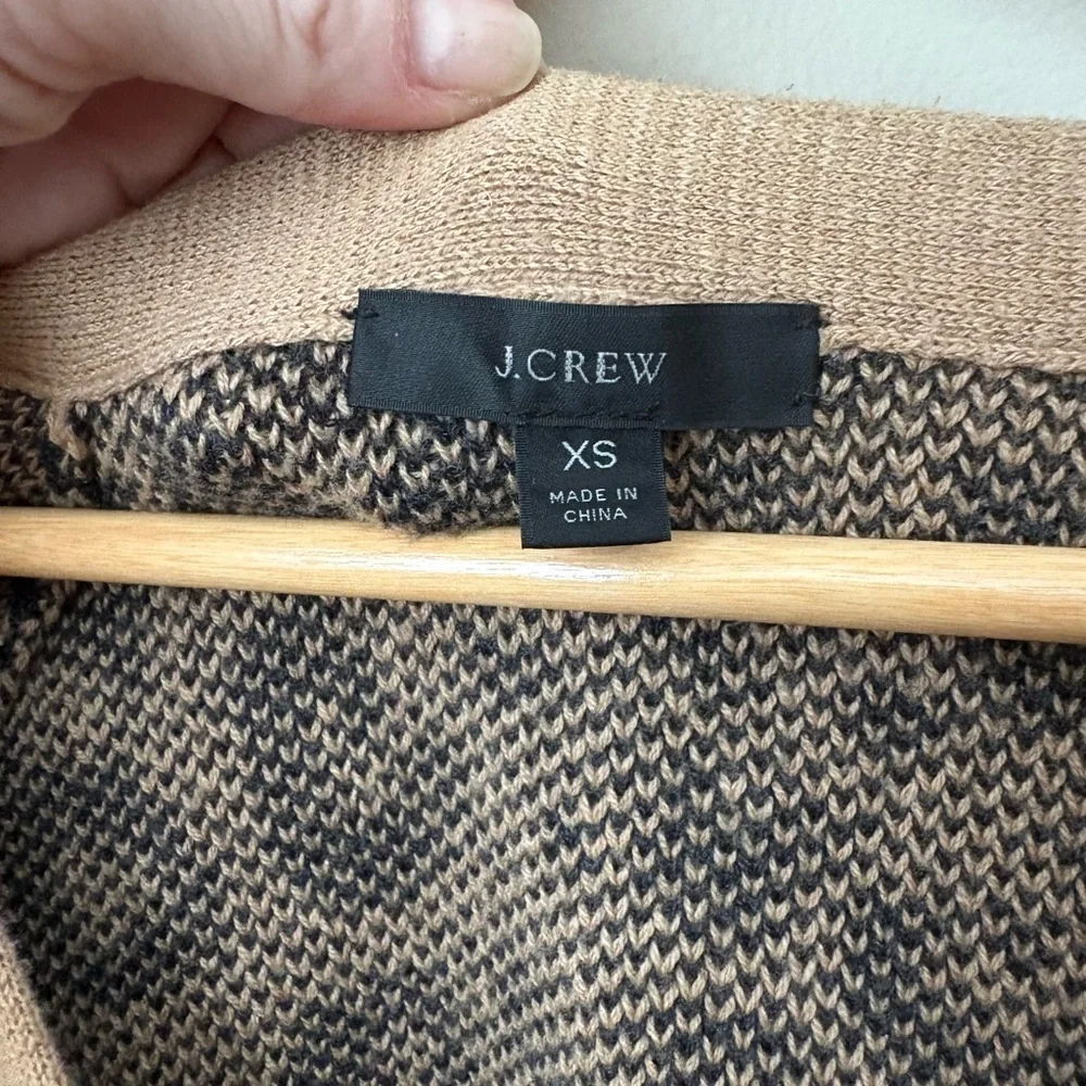 J. Crew Leopard Print Cardigan in Tan and Black